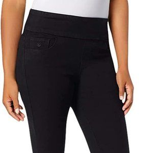 Black Rinse Gloria Vanderbilt Women's Amanda Pull on High Rise Jean Size 12